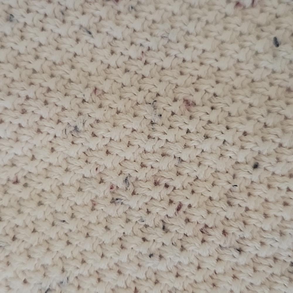 LOFT Cream Speckled Scoop-Neck Knit Sweater - Picture 3 of 8